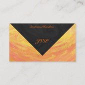 Carte De Visite Dragons Oeil orange et noir Monogramme (Dos)