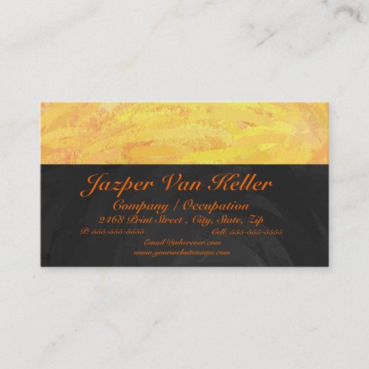 Carte De Visite Dragons Oeil orange et noir Monogramme (Devant)