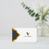 Carte De Visite Drak and Orange Simple (Debout devant)