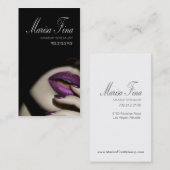 Carte de visite dramatique de maquilleur de lèvres (Devant / Derrière)