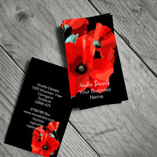 Carte de visite Dramatique Red Poppy