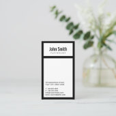 Carte De Visite Dramaturge noir moderne de frontière (Debout devant)