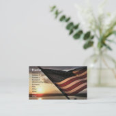 Carte De Visite Drapeau (Debout devant)