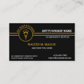 Carte De Visite Drapeau 911 Dispatcher Thin Gold Line Stripes (Devant)