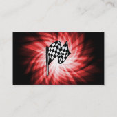 Carte De Visite Drapeau À damiers ; rouge (Dos)