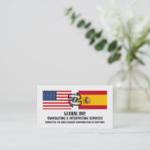 Carte De Visite Drapeau à Drapeau Conception, Traducteur et Interp (Debout devant)