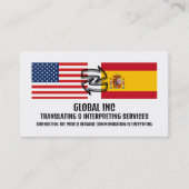 Carte De Visite Drapeau à Drapeau Conception, Traducteur et Interp (Devant)