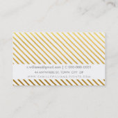 Carte De Visite DRAPEAU À LA MAIN Bandes rustiques modernes motif  (Dos)