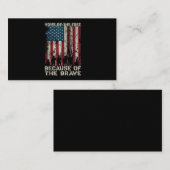 Carte De Visite Drapeau À La Maison De La Liberté À Cause Du Brave (Devant / Derrière)