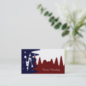 Carte De Visite Drapeau Abstrait texan, Texas (Debout devant)