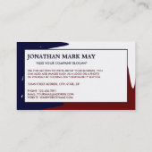 Carte De Visite Drapeau Abstrait texan, Texas (Dos)