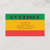 Carte De Visite Drapeau africain rétro Braids (Dos)