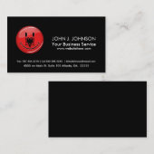 Carte De Visite Drapeau albanais de sourire (Devant / Derrière)