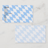 Carte De Visite Drapeau allemand de Bavière (Devant / Derrière)