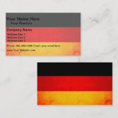 Carte De Visite Drapeau allemand Edgy moderne (Devant / Derrière)