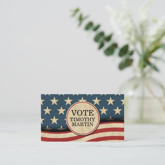 Carte De Visite Drapeau américain (Debout devant)