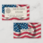 Carte De Visite drapeau américain (Devant / Derrière)