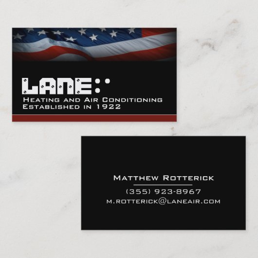 Carte De Visite Drapeau américain (Devant / Derrière)