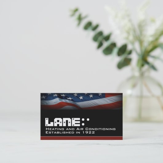 Carte De Visite Drapeau américain (Debout devant)