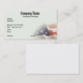 Carte De Visite Drapeau américain (Devant / Derrière)