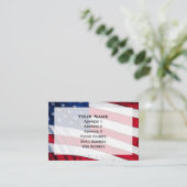 Carte De Visite Drapeau américain (Debout devant)