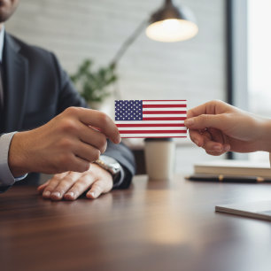 Carte De Visite Drapeau américain