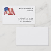 Carte De Visite Drapeau américain (Devant / Derrière)