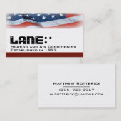 Carte De Visite Drapeau américain (Devant / Derrière)