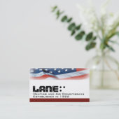 Carte De Visite Drapeau américain (Debout devant)