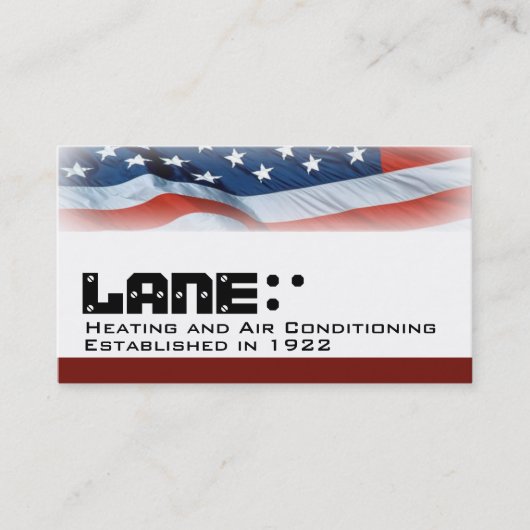 Carte De Visite Drapeau américain (Devant)