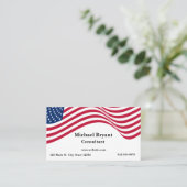 Carte De Visite Drapeau américain (Debout devant)