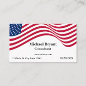 Carte De Visite Drapeau américain (Devant)