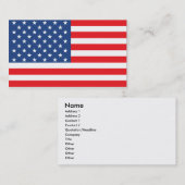Carte De Visite Drapeau américain (Devant / Derrière)