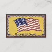 Carte de visite drapeau américain 48 étoiles vinta (Dos)