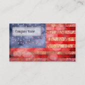 Carte De Visite Drapeau américain affligé (Dos)