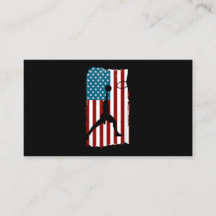 Carte De Visite Drapeau américain américain Basket-ball Athlète pa