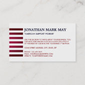 Carte De Visite Drapeau américain, American (Dos)