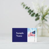 Carte De Visite Drapeau américain art patriotique (Debout devant)