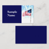 Carte De Visite Drapeau américain art patriotique (Devant / Derrière)