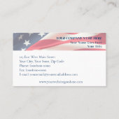 Carte De Visite Drapeau américain avec Bald Eagle Professional (Dos)