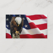 Carte De Visite Drapeau américain Bald Eagle (Dos)