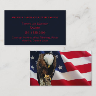 Carte De Visite Drapeau américain Bald Eagle
