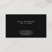 Carte De Visite Drapeau américain | Black (Dos)