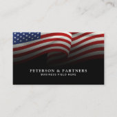 Carte De Visite Drapeau américain | Black (Devant)
