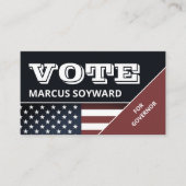 Carte De Visite Drapeau américain, Campagne politique (Devant)