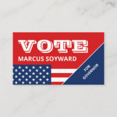 Carte De Visite Drapeau américain, Campagne politique (Devant)