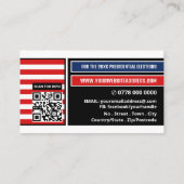 Carte De Visite Drapeau américain, Campagne politique (Dos)