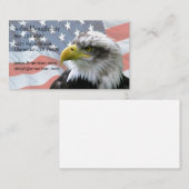 Carte De Visite Drapeau américain chauve d'Eagle patriotique (Devant / Derrière)