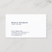 Carte De Visite Drapeau américain | Coin | arrière - plan blanc (Dos)