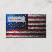 Carte De Visite Drapeau américain dans les parties scintillantes (Dos)